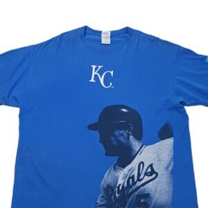 Kansas City Royals George Brett Mens XL Short Sleeve T Shirt Blue MLB Mens XL